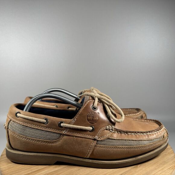 Timberland‎ Men's Sz 10.5 M Brown Loafers Boat Slip On Shoes - Picture 1 of 8